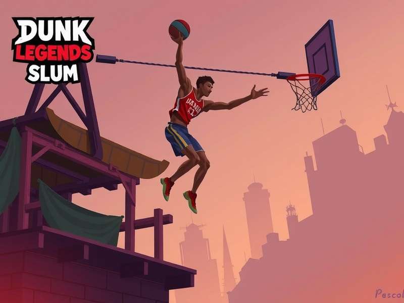 Intense street basketball action in Dunk Legend Slum Dunk Legend Slum Gameplay
